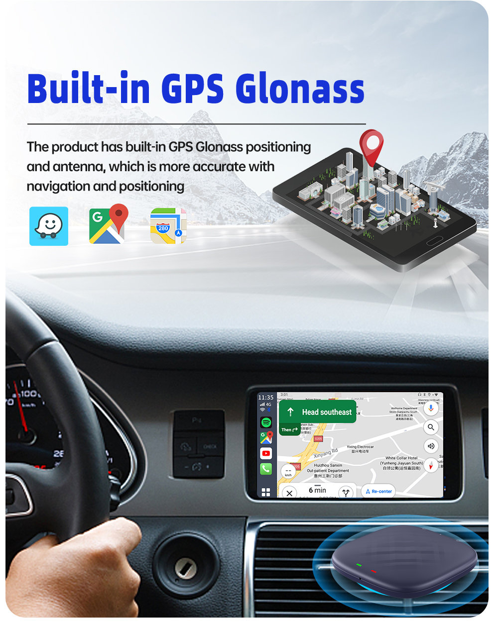 Tbox PLUS Android 13 Carplay Ai Box 6125 Chipset