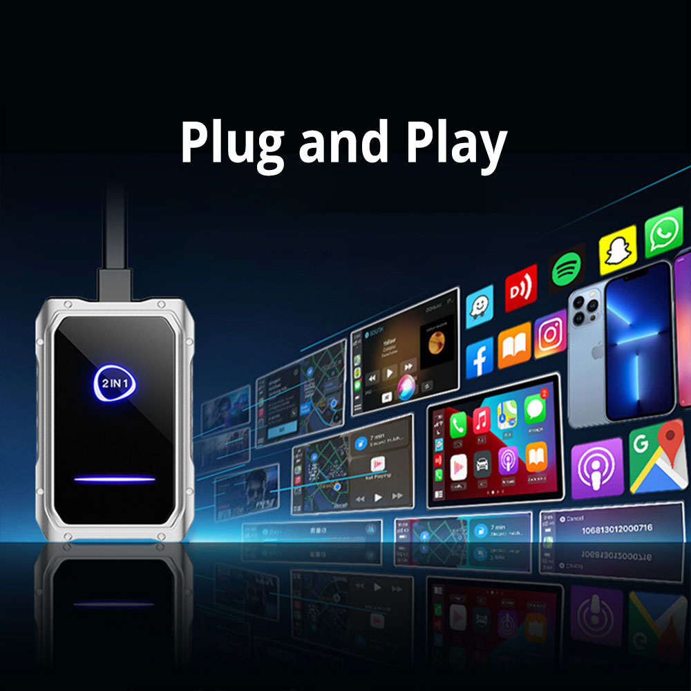 K8 Carplay Converter Box 2 in 1 Aluminum Alloy Shell