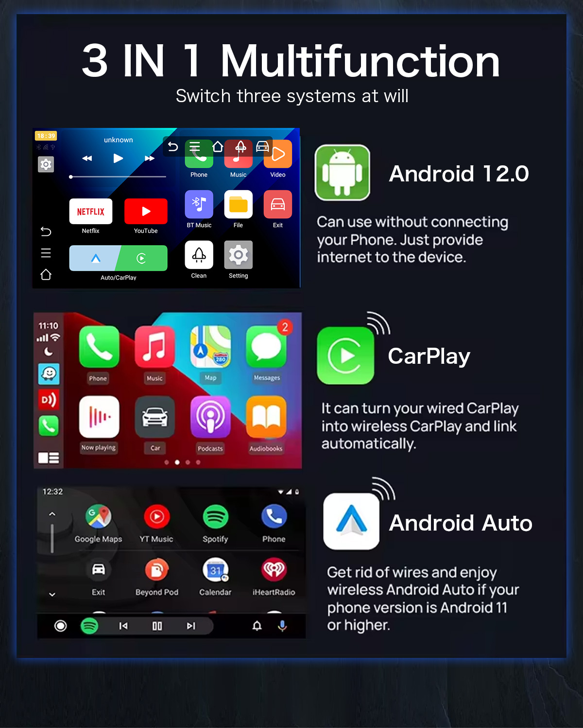 CP2D Video Box Closed Android 12 2GB + 16GB