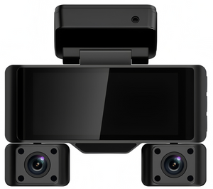 Tr30 2025 New 1080P 4G HD 3 Cameras IPS Car Camera Collision Sensor Alarm Remote Video Playback 1-Year Warranty Driving Recorder