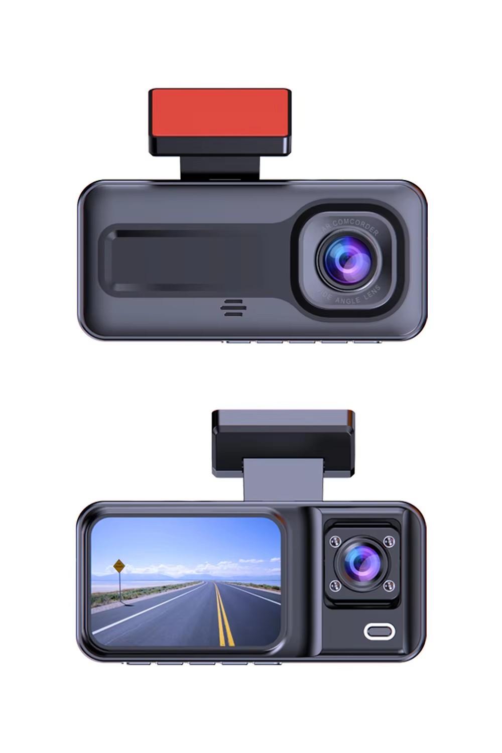 A98 1080P HD Universal Car DVR Video Recorder 2-Inch IPS Screen Dash Cam Night Vision 150 Angle 3 Lens