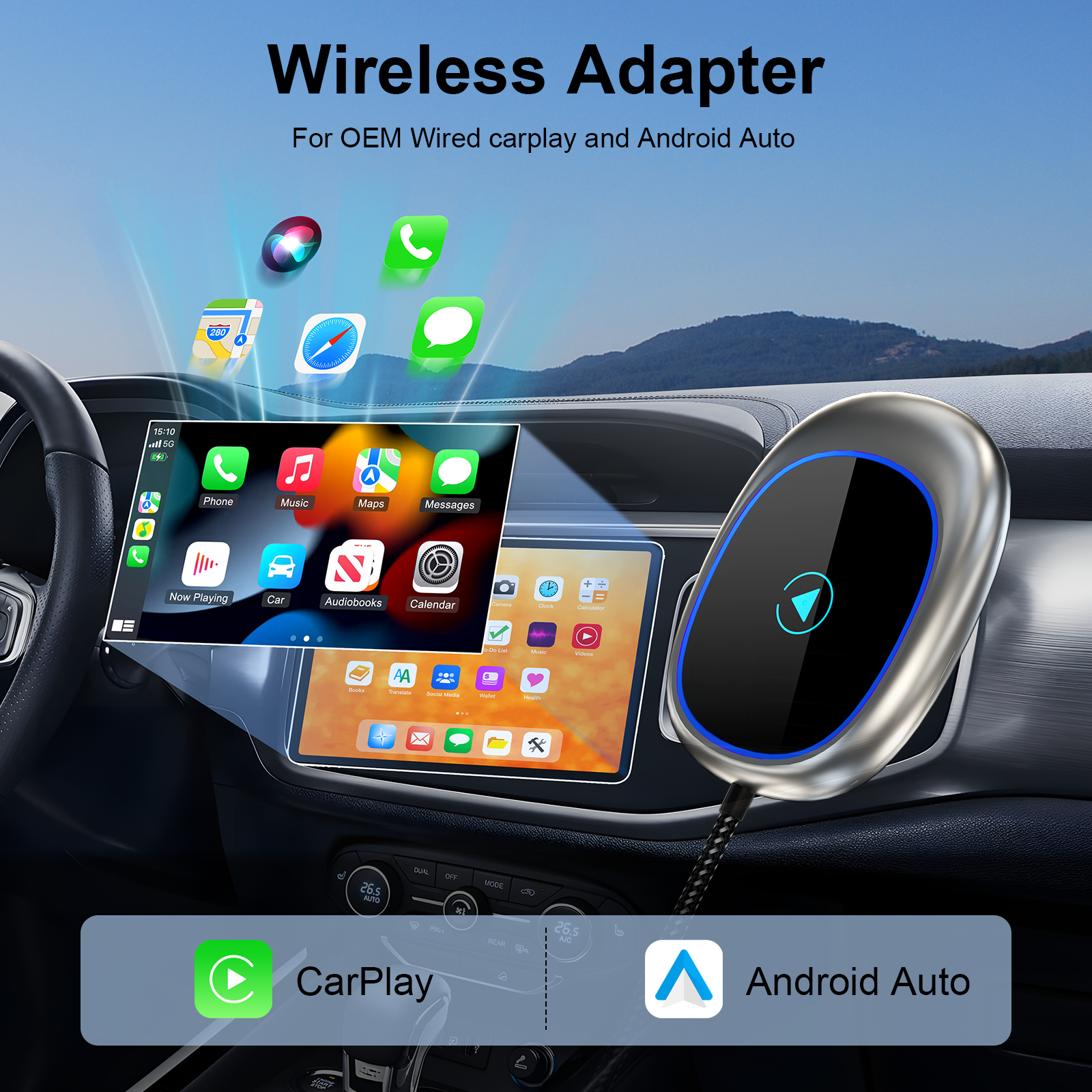 K509 carplay converter box carplay android 2 in 1