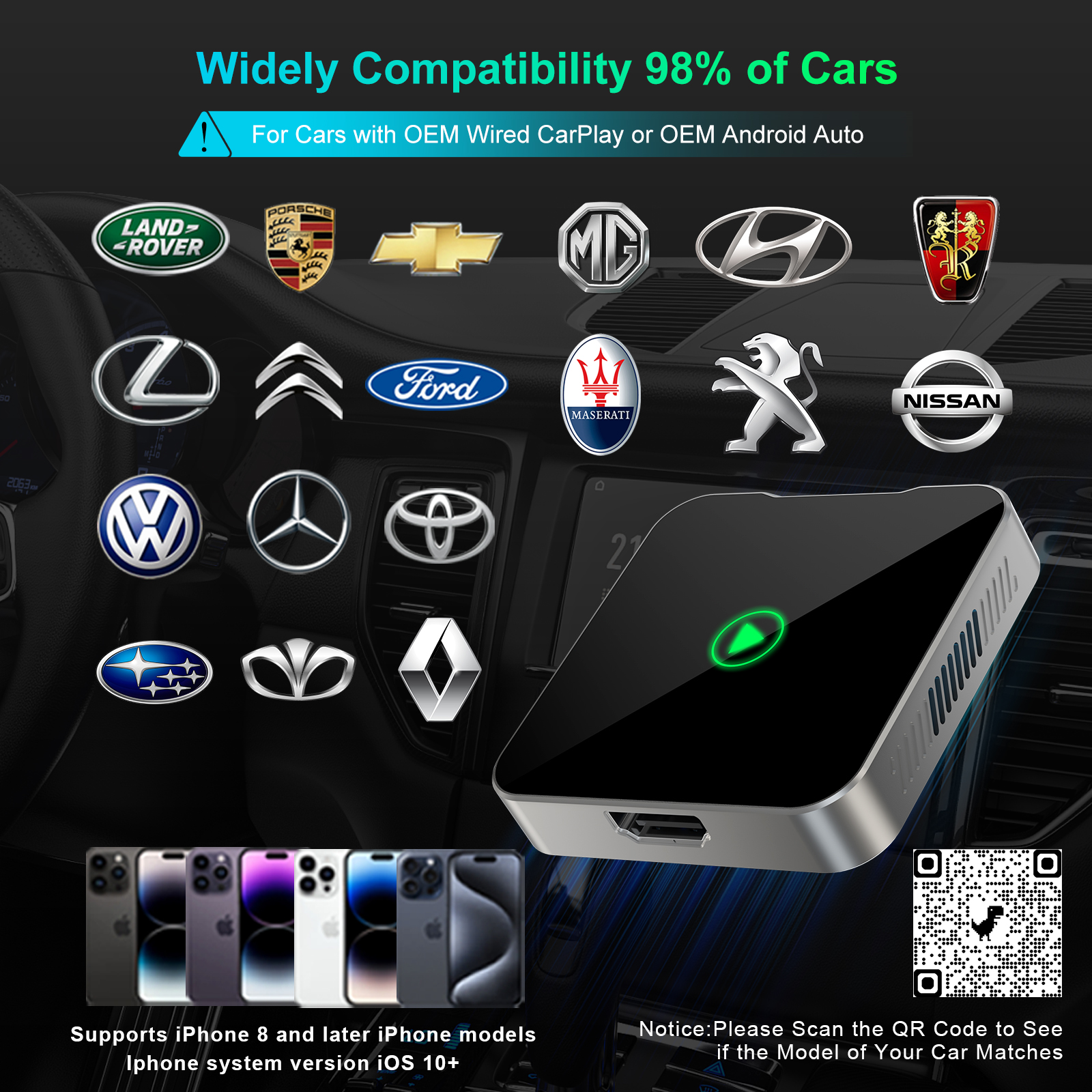 K7H HDMI-IN Carplay Box for IOS Carplay & Android Auto