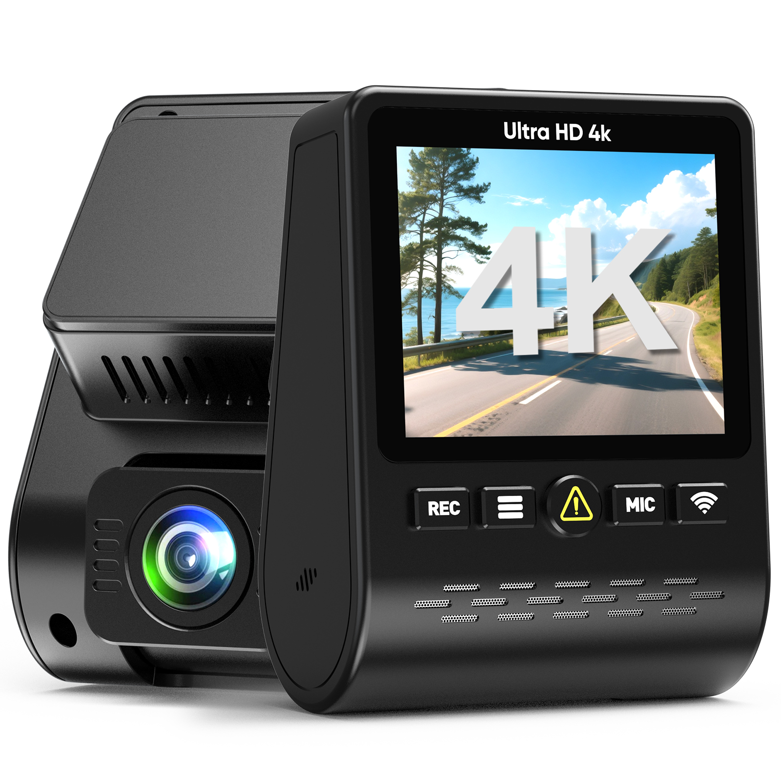 Hot Selling Black Car Dashboard Camera Dual Lens Full HD 4K Video Recorder with High Quality WIFI Function Vehicle Camera