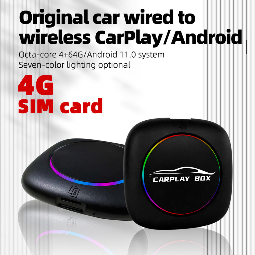 T60A Carplay Ai Box Android 11 4GB + 64GB SIM card carplay box