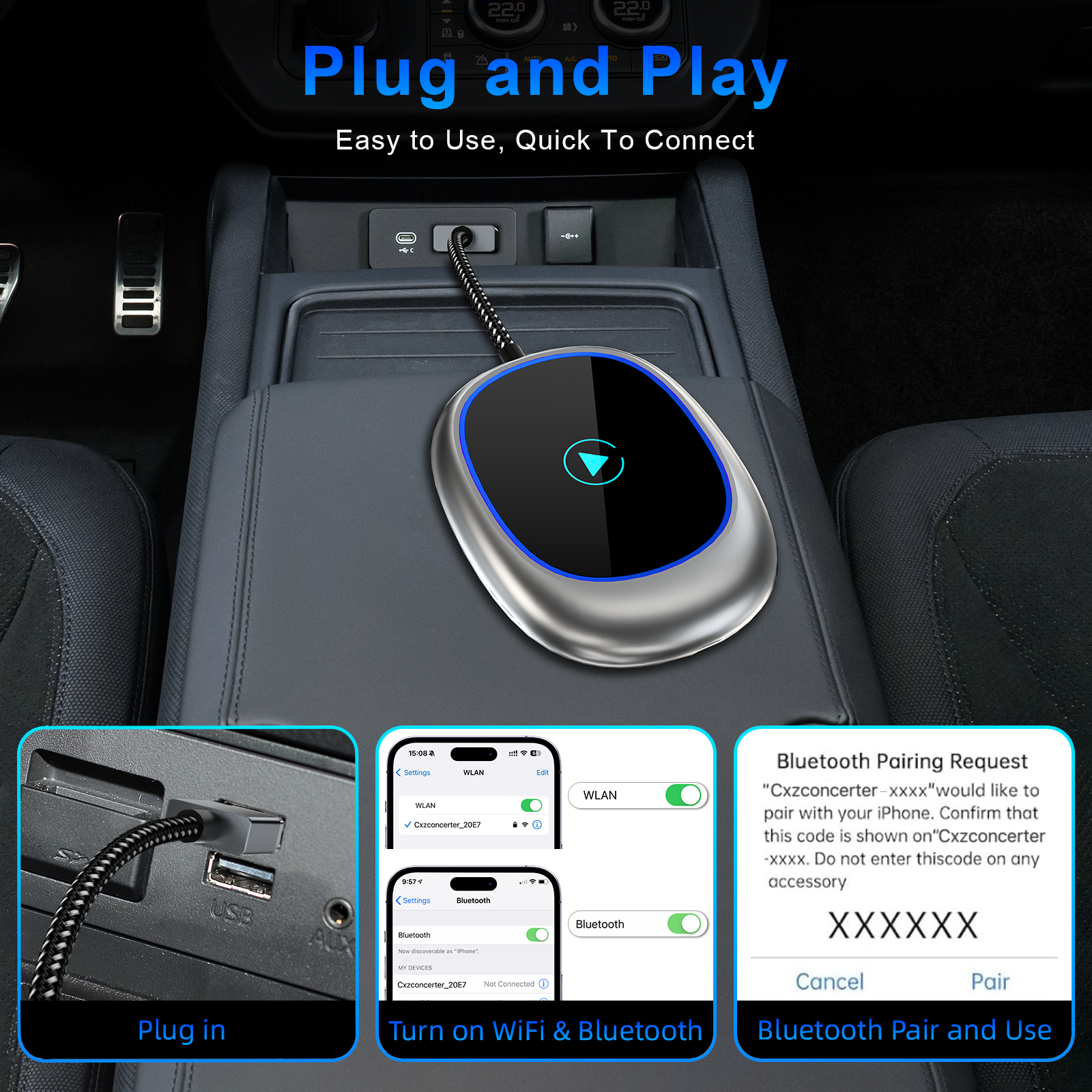 K509 carplay converter box carplay android 2 in 1