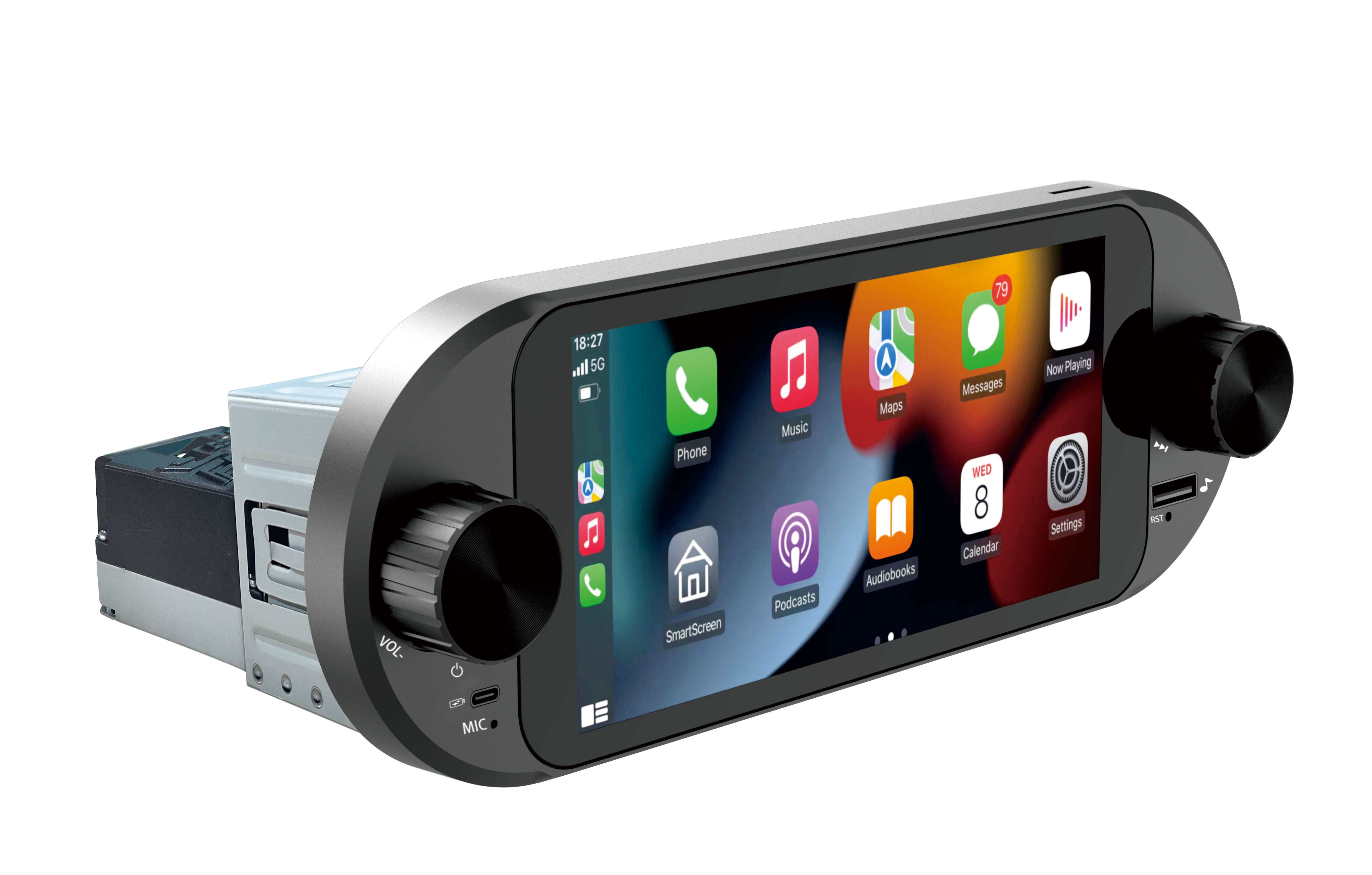 6.86 Inch 1080P QLED Car Screen Dual Knobs Car DVD Player Android System Car Stereo Touch Screen Dvd Player