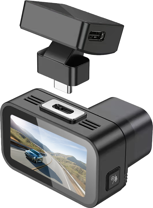 Mini 1 New 2K Front Rear Dual-Recording Driving Video Recorder GPS WiFi Interconnection IPS Screen Loop Recording ADAS 170