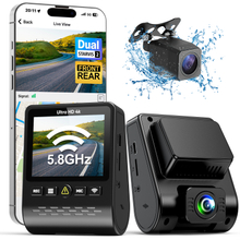 Hot Selling Black Car Dashboard Camera Dual Lens Full HD 4K Video Recorder with High Quality WIFI Function Vehicle Camera