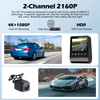 Hot Selling Black Car Dashboard Camera Dual Lens Full HD 4K Video Recorder with High Quality WIFI Function Vehicle Camera